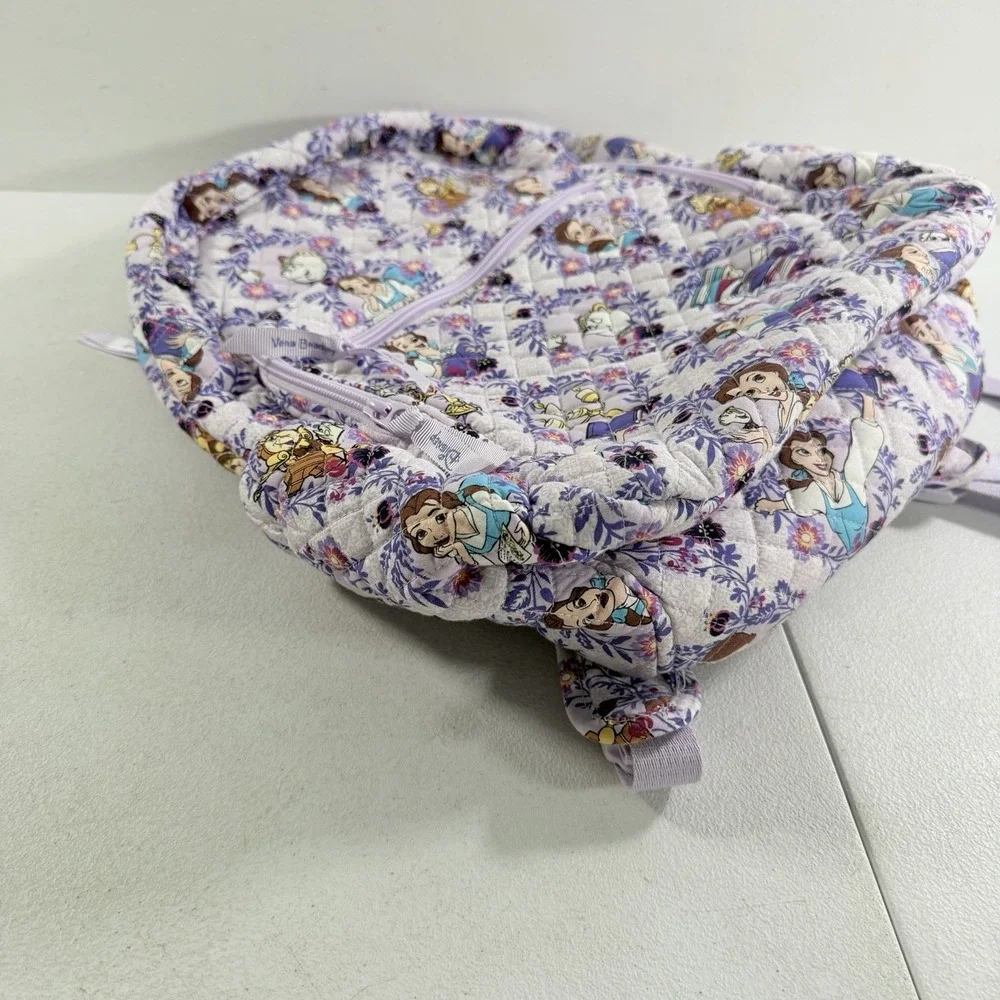 Vera Bradley Belle Floral Campus Backpack Beauty & Beast Disney Full Size Purple